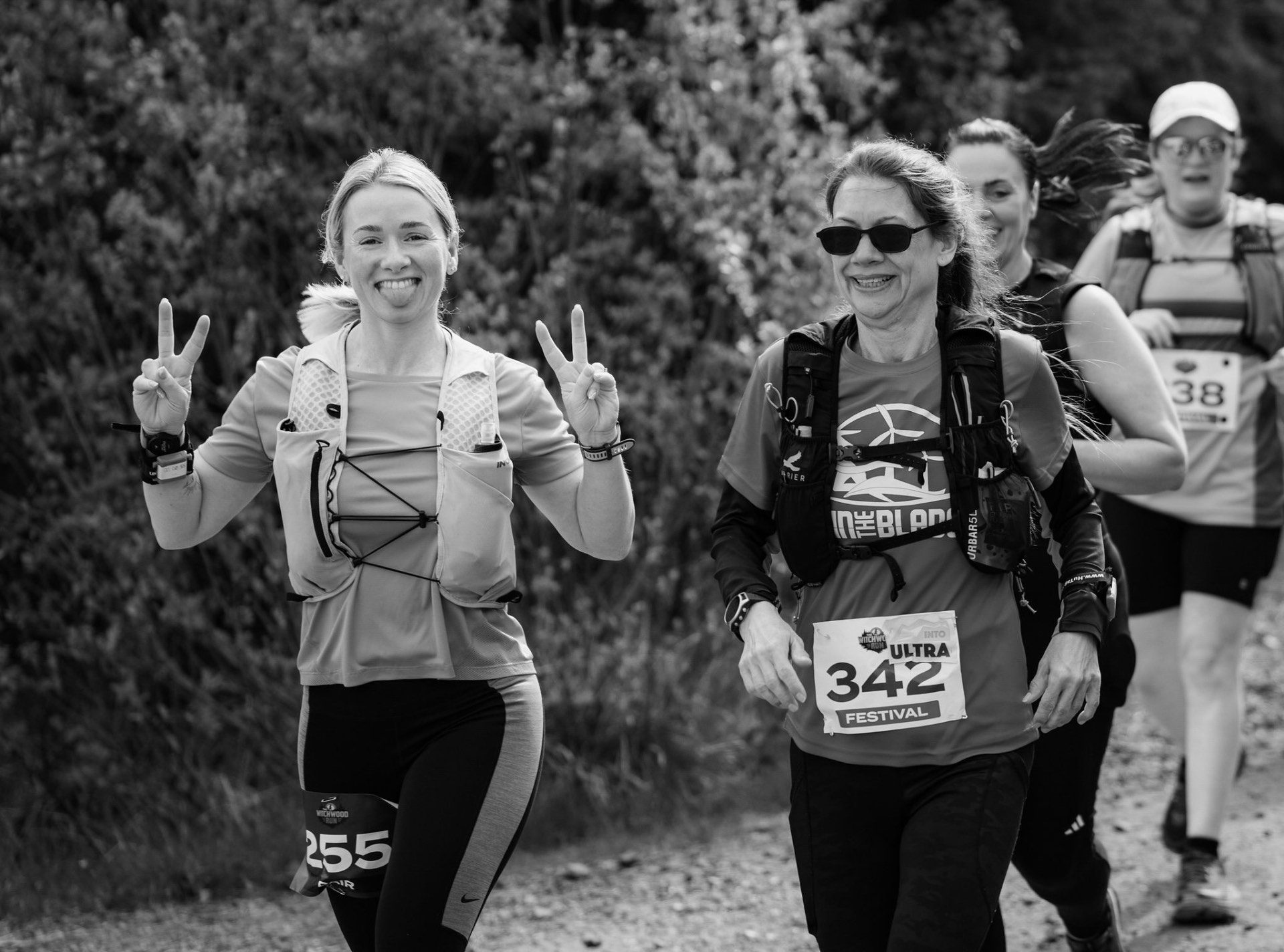 Runners celebrating at the Witchwood Run